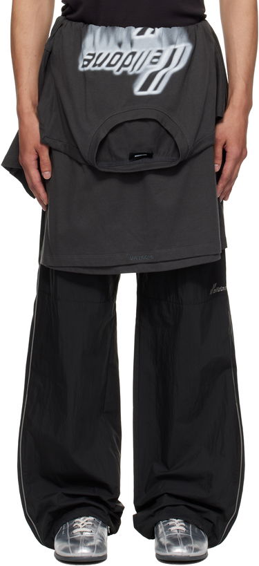 Housut We11done We11done Layered Track Pants Musta | WD-PT2-25-250-U-BK, 0