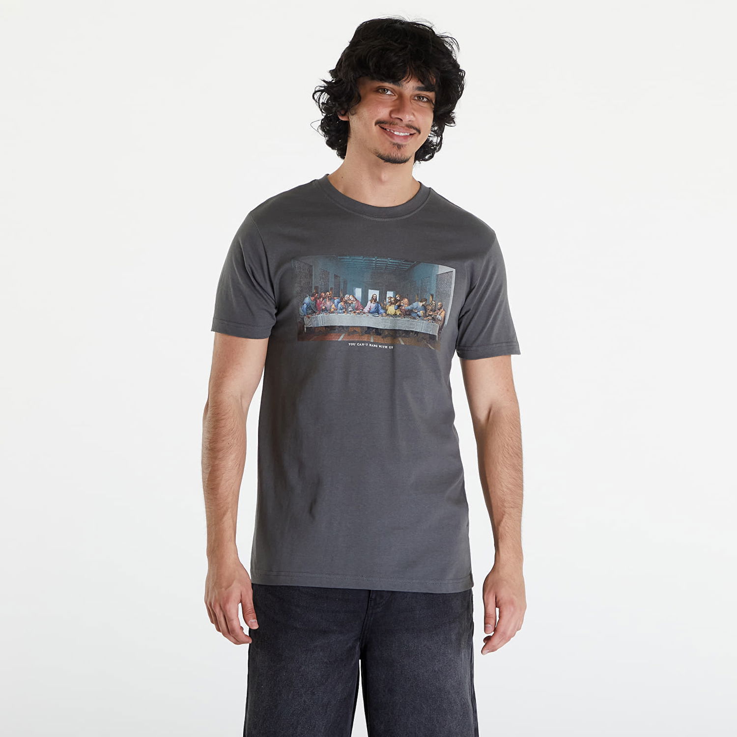 T-paita Urban Classics Canīt Hang With Us Tee Dark Shadow Harmaa | MT1187-02457, 0