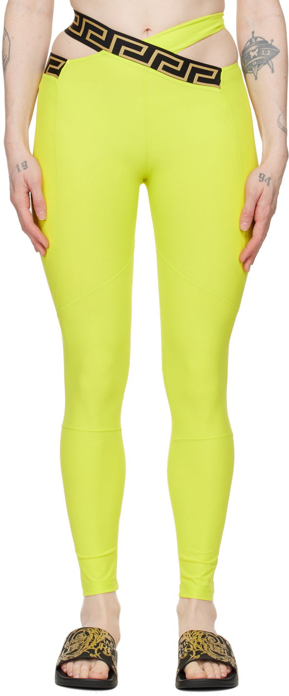 Leggingsit Versace Versace Greca Border Leggings Keltainen | 1008681_1A06229_2Y870