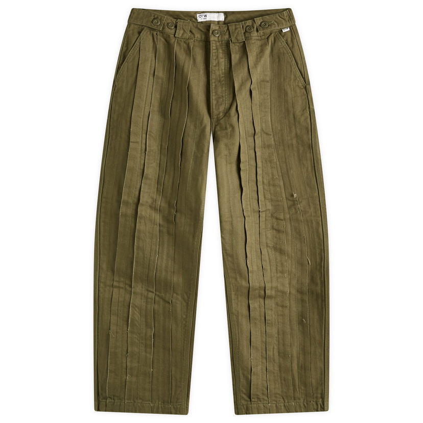 Housut Vans OTW Courtyard Pleated Wide-Leg Pants 30" Vihreä | VN000NCPKCZ1
