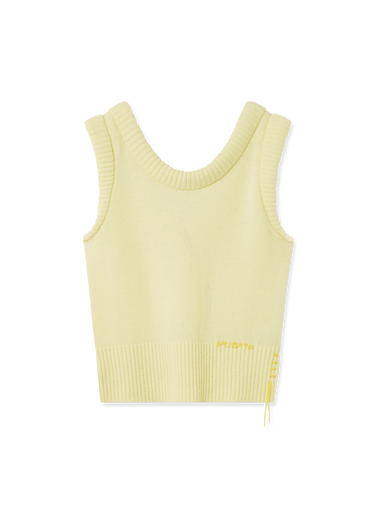 Liivi AXEL ARIGATO Marla Cropped Sleeveless Knit Vest with Side Detail Keltainen | A3356003, 0