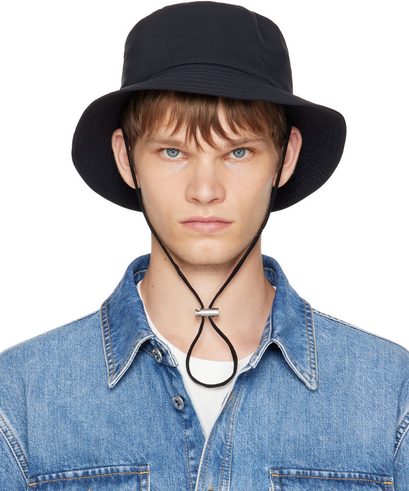 Hattu Bottega Veneta Bottega Veneta Tech Nylon Bucket Hat Musta | 836051V5O301000