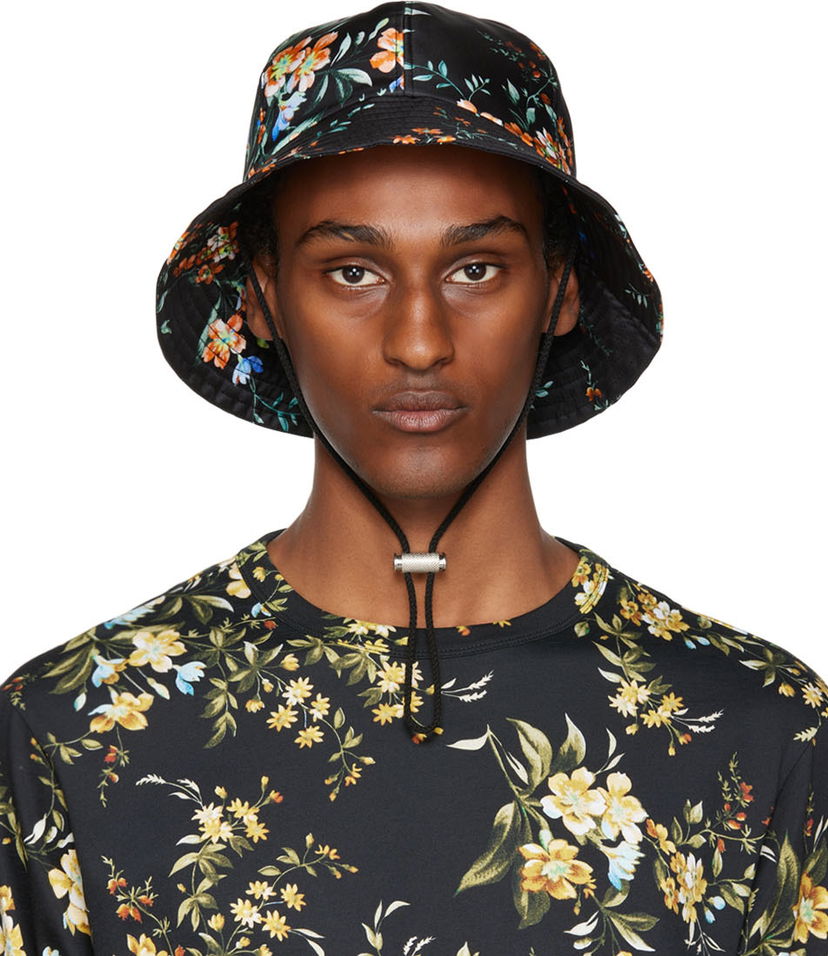 Hattu Erdem Floral Print Bucket Hat Musta | MF22_1497MF22_1497