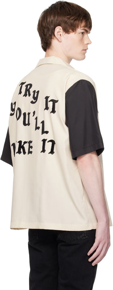 Paita AMIRI AMIRI 'Try It' Bowling Shirt Beige | AMSTCA1149, 2