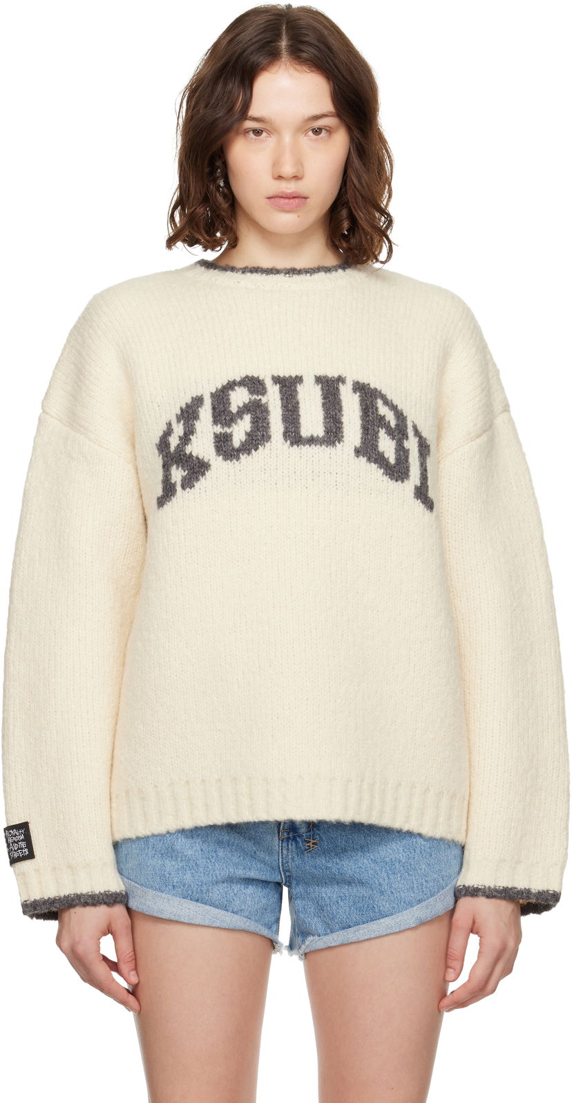Villapaita Ksubi Ksubi Moment Knit Sweater Valkoinen | WPF25KW001