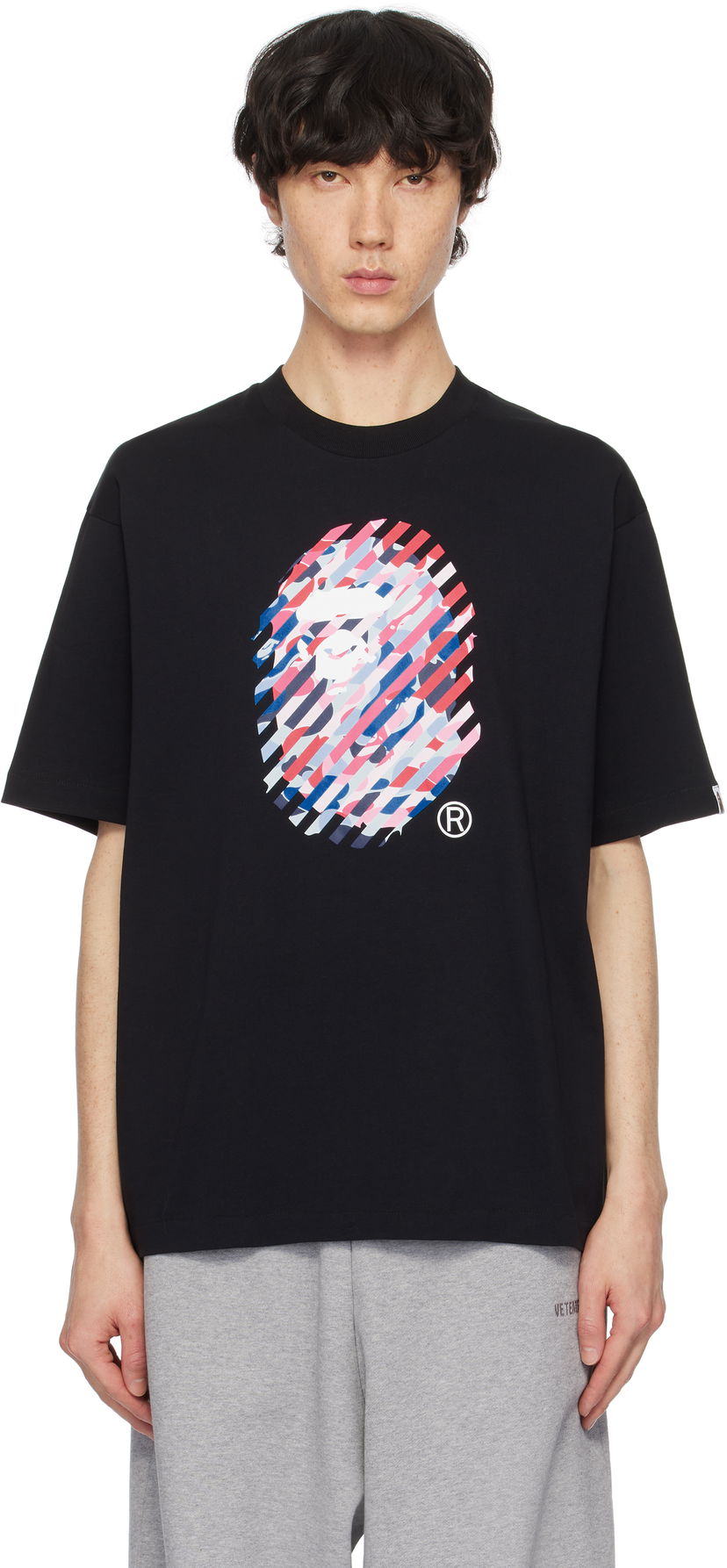 T-paita BAPE Camo Illusion Ape Head Relaxed Fit T-shirt Musta | 001TEK801344M