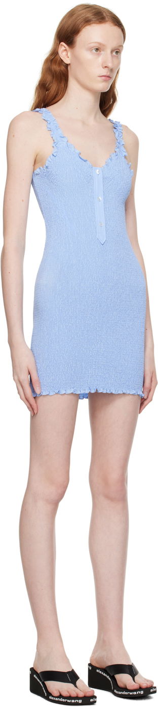 Mekko Alexander Wang Three-Button Minidress Sininen | 4WC3236226, 1