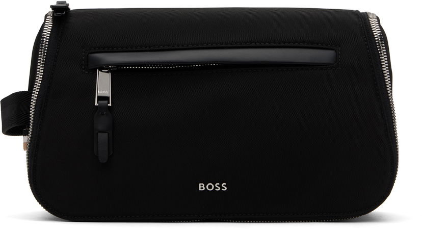 Matkalaukku BOSS Recycled Nylon Washbag Musta | 50536123