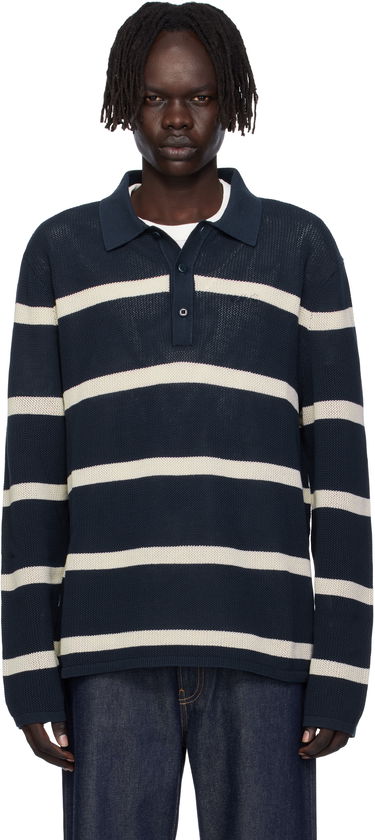 Poolopaita CALVIN KLEIN Calvin Klein Long Sleeve Striped Polo Tummansininen | 81B388G, 0