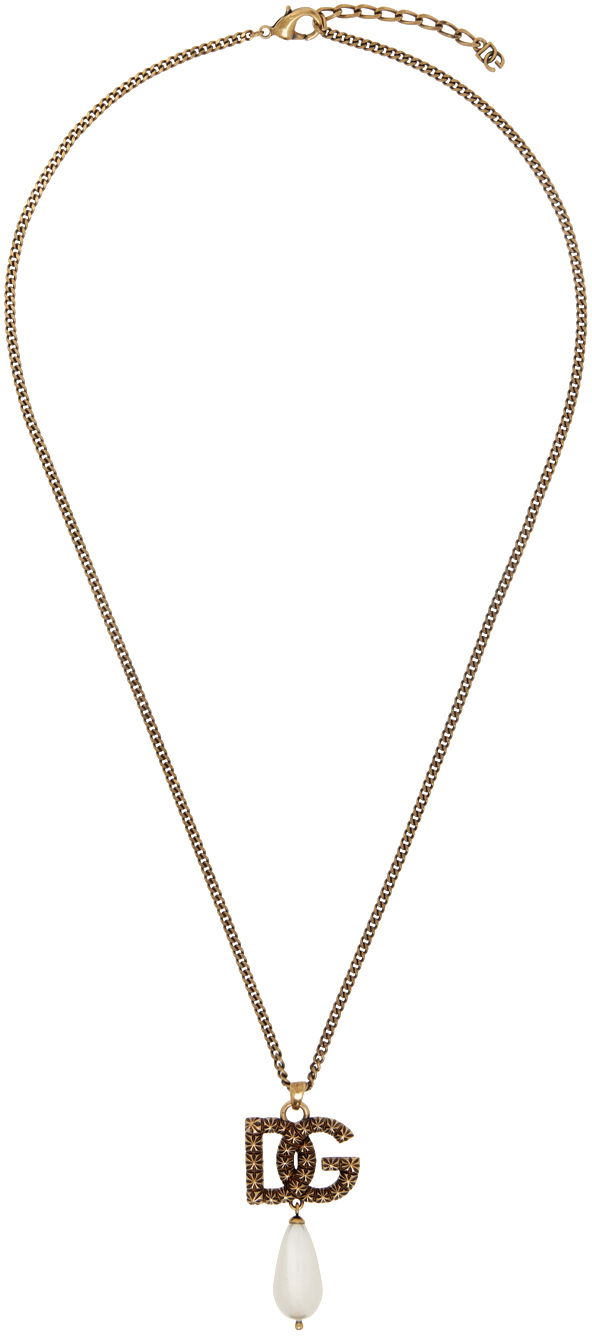 Kaulakoru Dolce & Gabbana Dolce & Gabbana Pendant & Pearl Necklace Metallinen | WNQ6L1 W1111