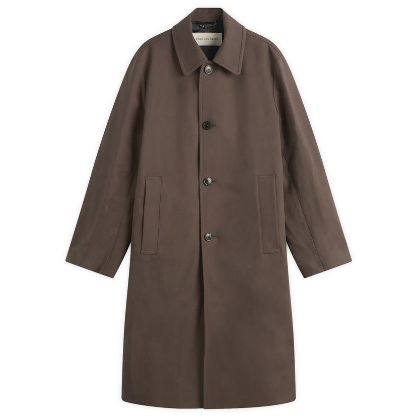 Takit Dries Van Noten Dries Van Noten Water Repellent Double Faced Cotton Coat, Size Large Ruskea | 252-020243-2106-705