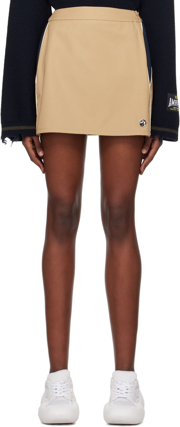 Hame Ambush Sponge Miniskirt Beige | BWCU003S24FAB0016200