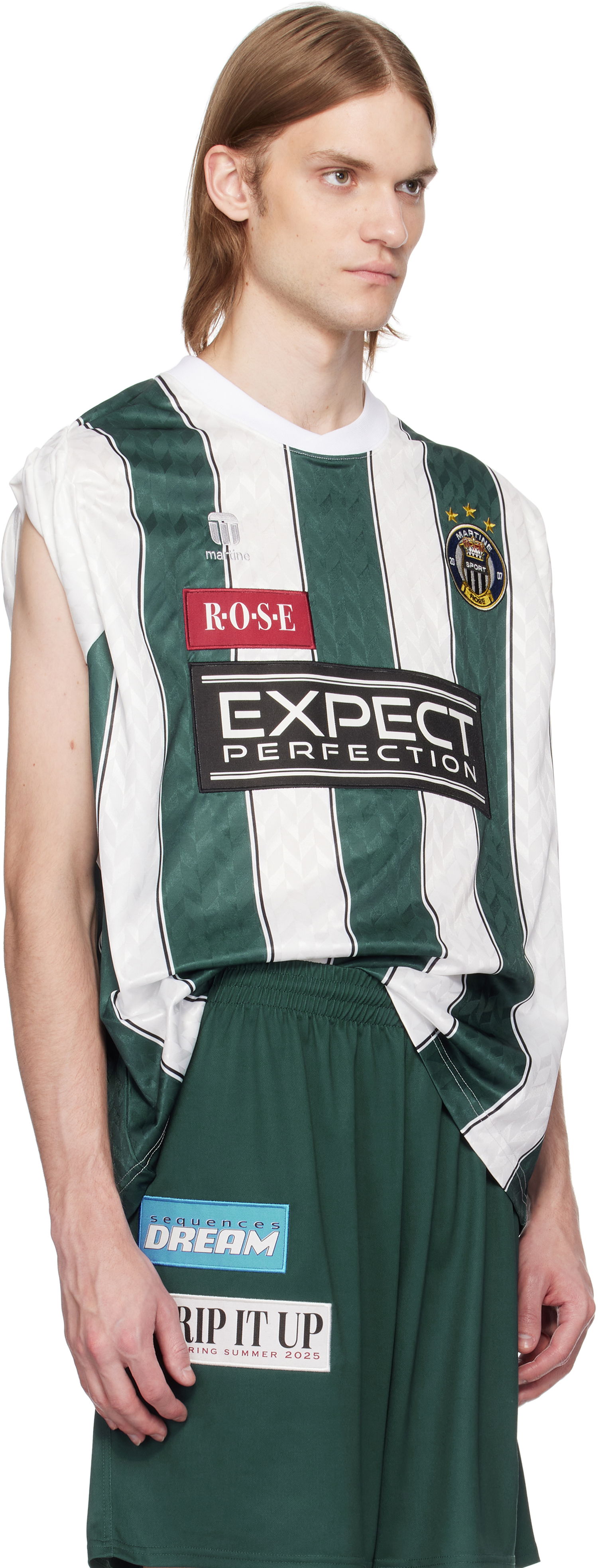 Tankkitoppi Martine Rose Martine Rose Twist Sleeve Football Jersey Vihreä | 177JT07023, 1