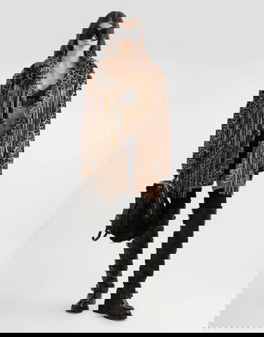 Takki Dolce & Gabbana Dolce & Gabbana Leopard-Print Fringed Jacket Ruskea | F9T45LHULXRS9001, 1