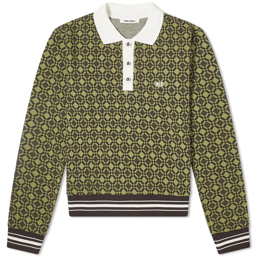 Huppari Wales Bonner Power 1/4 Zip Top Vihreä | WS24JE29-JE07-7800