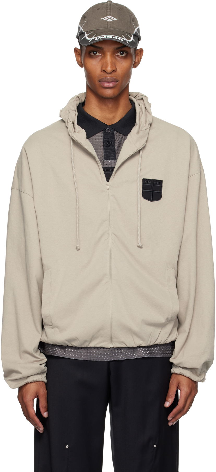 Huppari Umbro Umbro Crest Jersey Hoodie Beige | UBMW0245JY61
