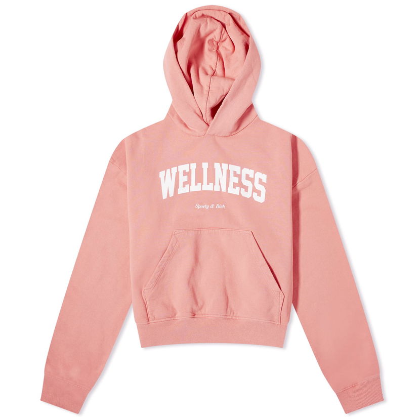 Huppari Sporty & Rich Wellness Cropped Hoodie Vaaleanpunainen | HC881SM