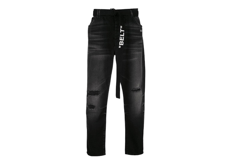 Jeans Off-White Slim Low Crotch Jeans Musta | OMYA005S19C270257801