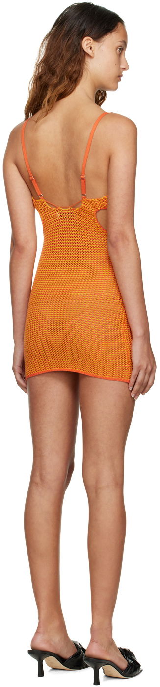 Mekko GUIZIO Guizio Knit Mini Dress Oranssi | MD 1, 2