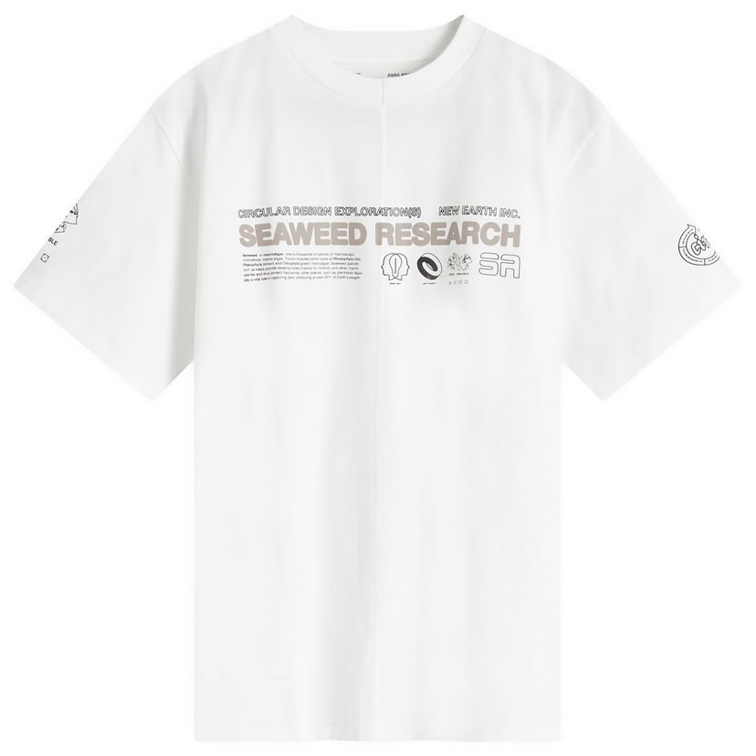 T-paita Space Available Seaweed Research T-Shirt Off White Large Valkoinen | SA-SRT002-WHT