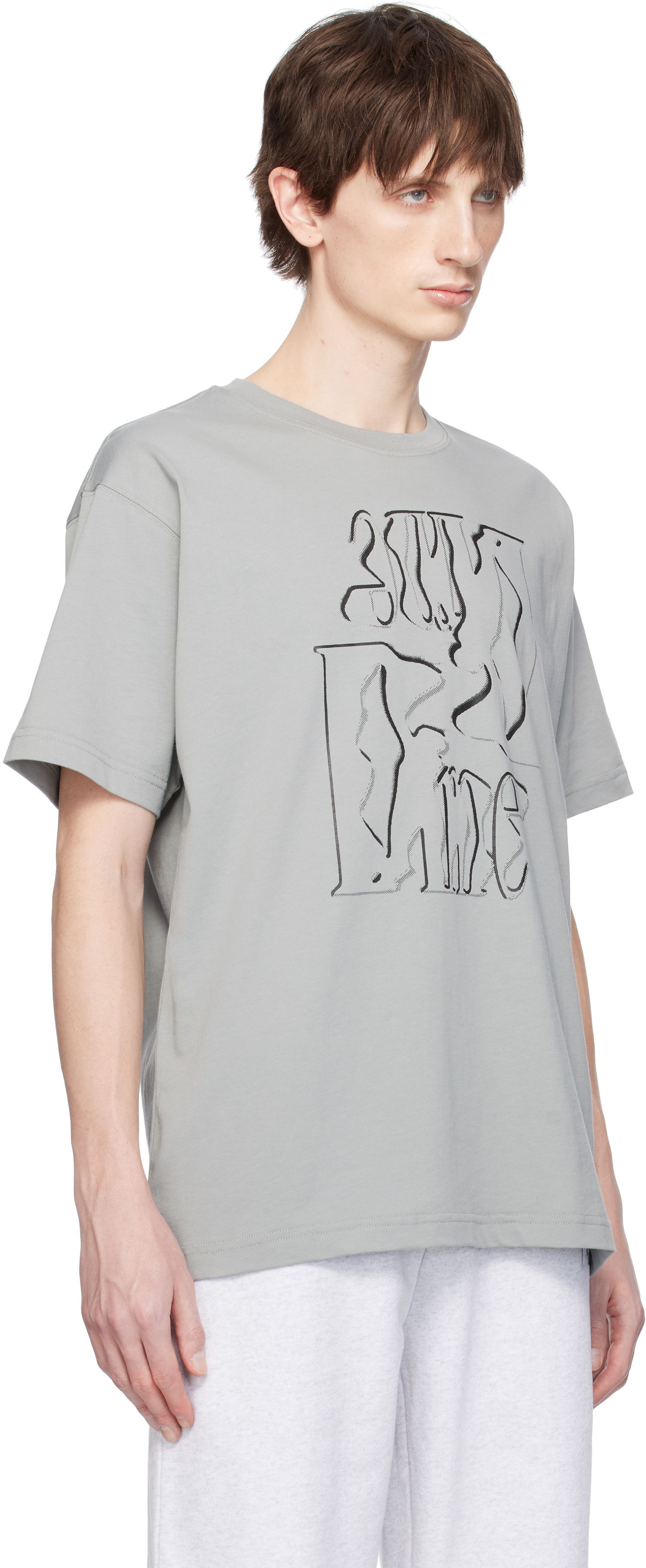 T-paita Dime Dime Monogram T-Shirt Harmaa | DIMESP2560GRA, 1