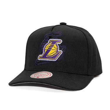 Korkki Mitchell & Ness NBA Los Angeles Lakers Tilted Pro Snapback Cap Musta | HP12813-LALBLCK, 0