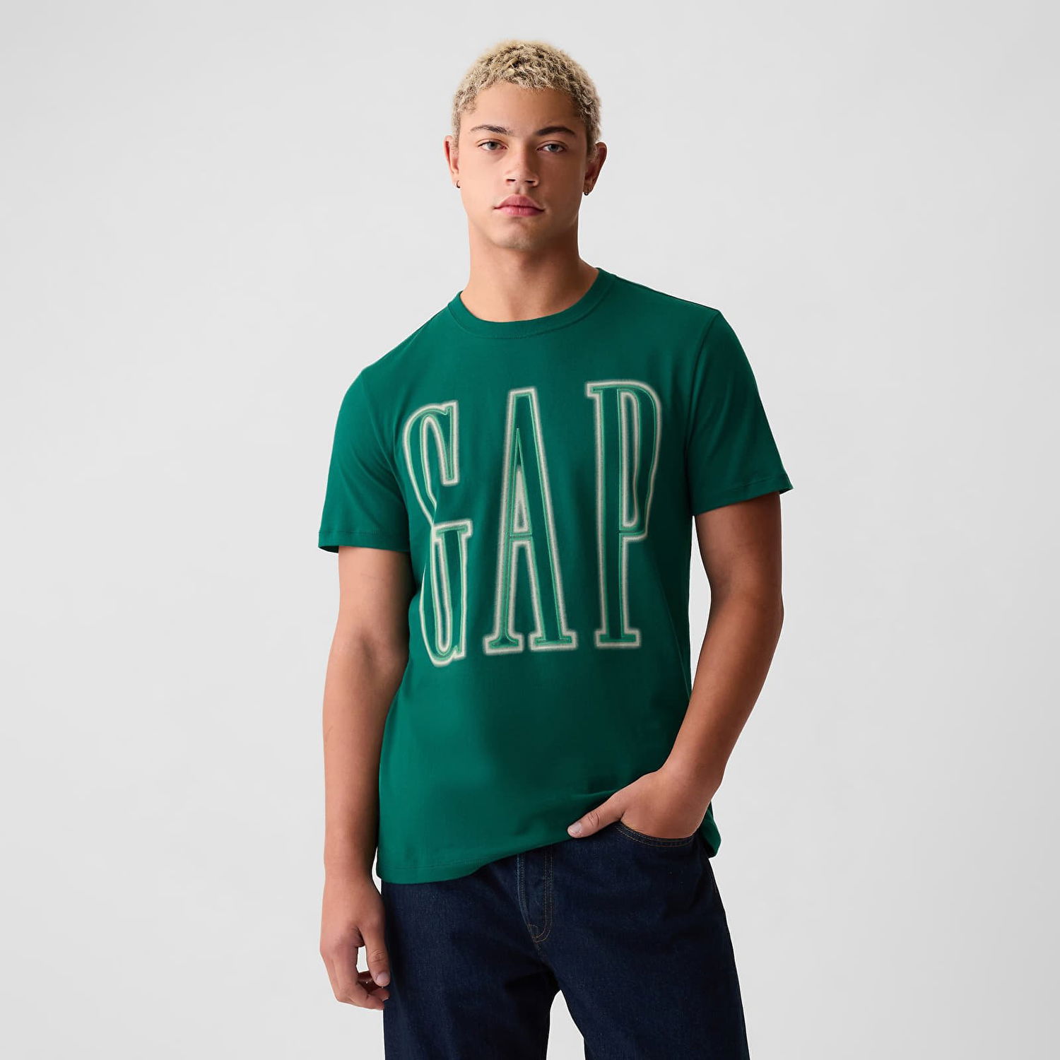 T-paita GAP Neon Logo Tee Aventurine Green 195421 Vihreä | 884728-00, 0