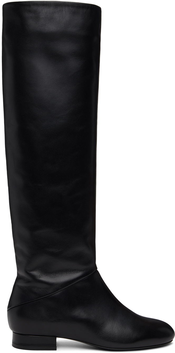 Vaatteet BY FAR BY FAR Felix Nappa Leather Knee-High Boots Musta | MWFBO064CL013BK001PL