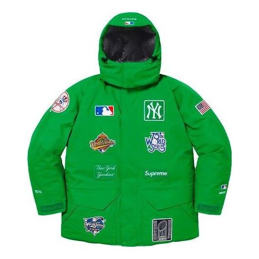 Parka Supreme Yankees GORE-TEX 700 Down Jacket Vihreä | SUP-FW21-384