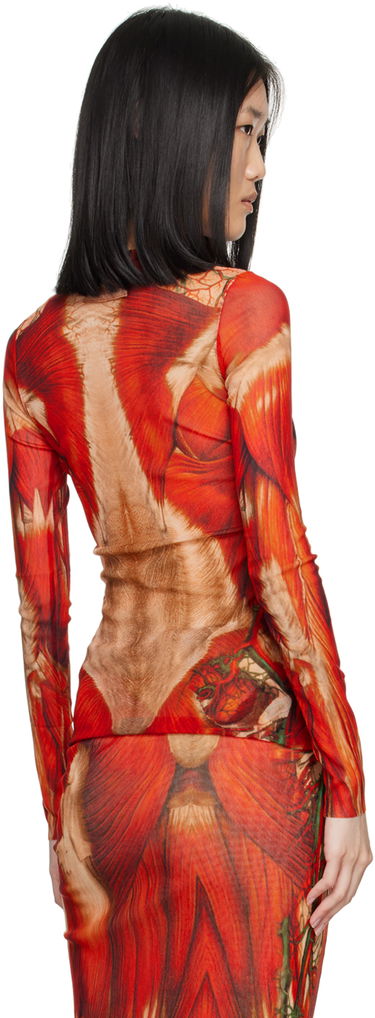 Body Jean Paul Gaultier Jean Paul Gaultier 'The Écorché' Long Sleeve Top Punainen | 24/30-F-TO210-T554-301540, 2