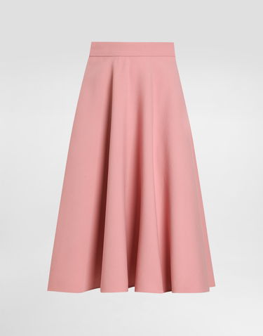 Hame Dolce & Gabbana Dolce & Gabbana Woolen Midi Circle Skirt Vaaleanpunainen | F4C02TFU2L8F0473, 0