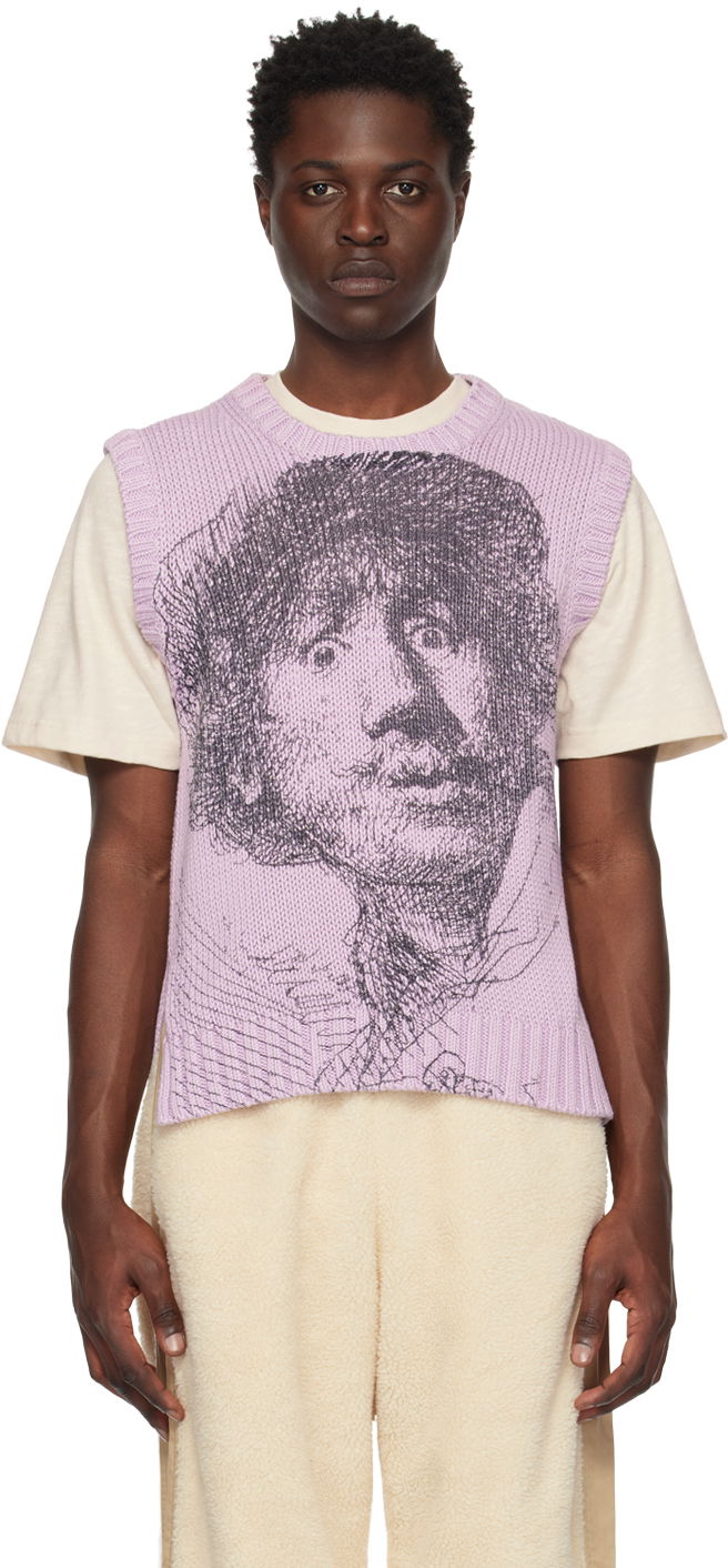 Huppari JW Anderson Purple Crewneck Vest Violetti | KW0823-YN0240
