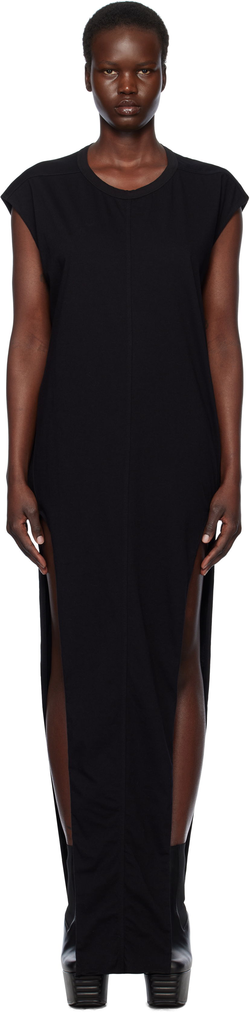 Mekko Rick Owens Rick Owens Hollywood Classic Arrowhead Maxi Dress Musta | RP01E7514 JA
