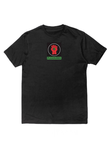 T-paita Pleasures Badge Tee Musta | P22W053-BLACK