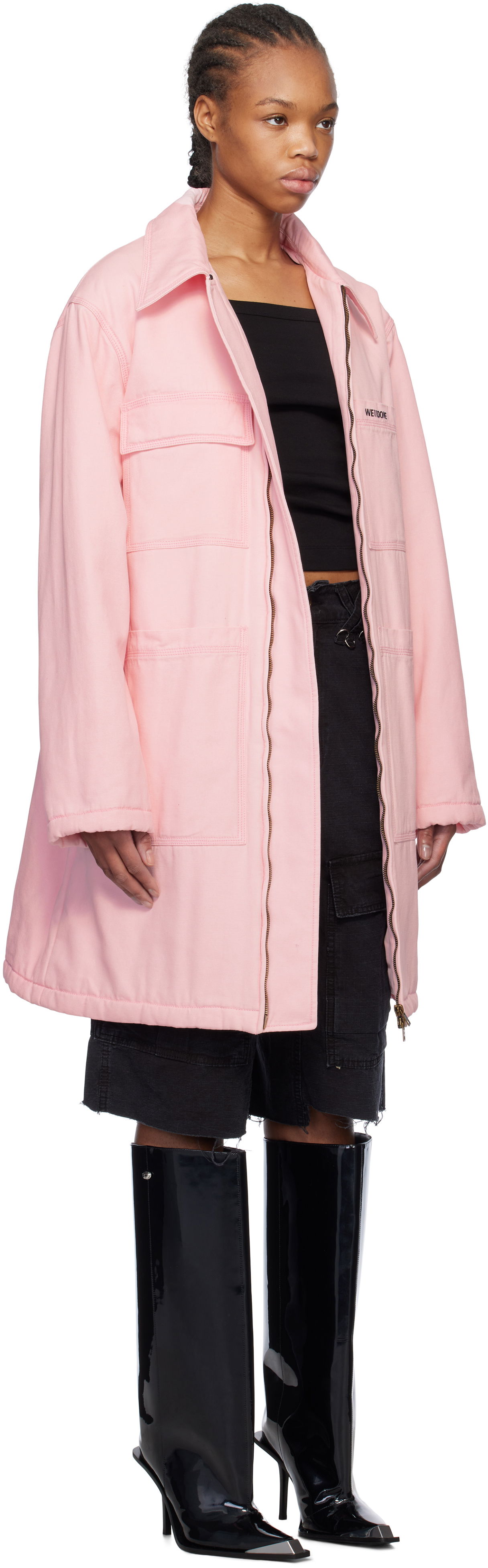 Parka We11done We11done Oversized Work Coat Vaaleanpunainen | WD-CT0-25-061-W-PK, 1