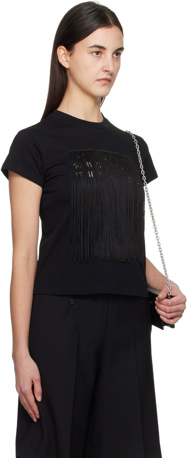 T-paita Maison Margiela MM6 Maison Margiela Fringe Logo T-Shirt Musta | S52GC0332 M20048, 1