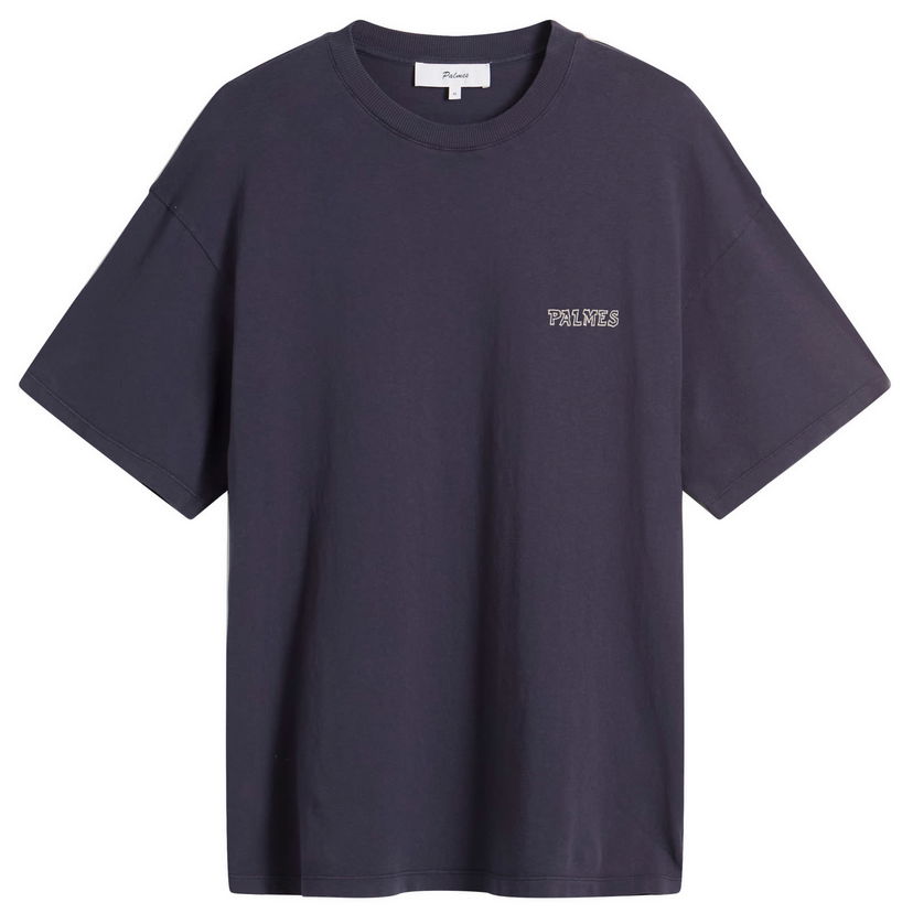 T-paita Palmes Palmes Logo T-Shirt, Size Small Tummansininen | P10-0053-660