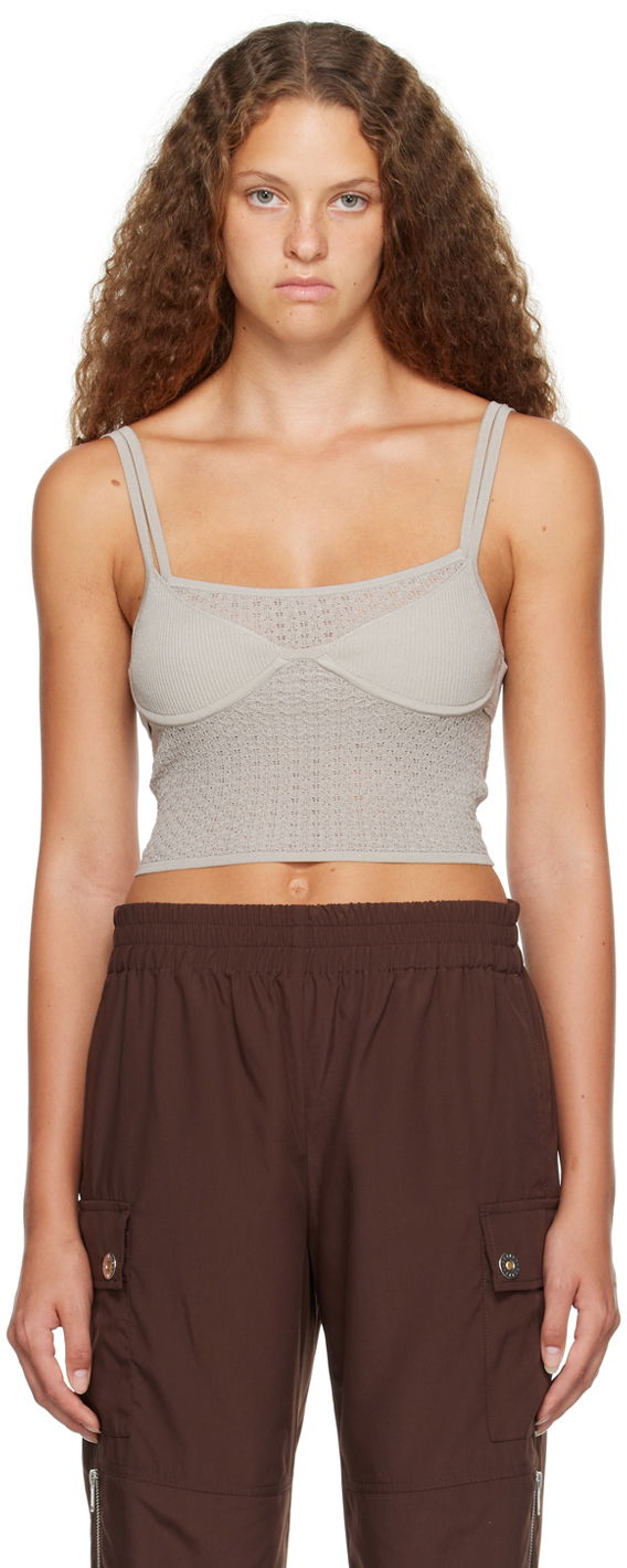 Tankkitoppi Dion Lee Knit Tank Top Harmaa | A7722P23