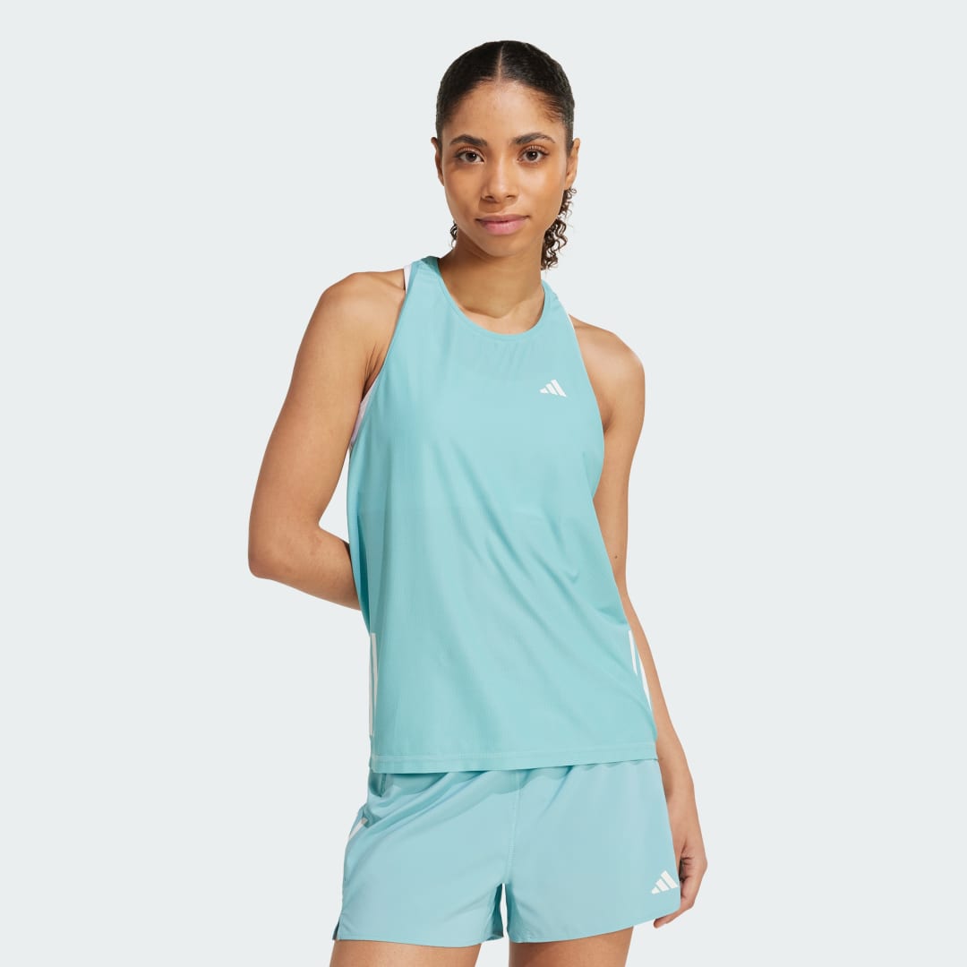 Tankkitoppi adidas Performance Own the Run Tank Top Turkoosi | JX2252, 0
