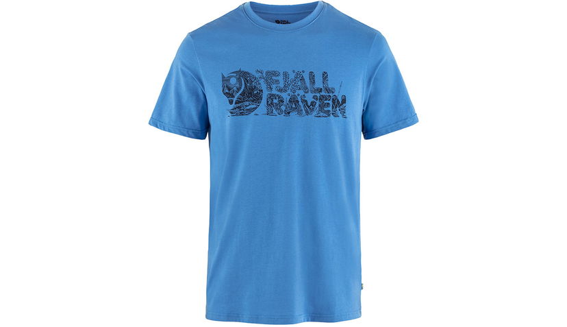 T-paita FJÄLLRÄVEN Lush Logo T-shirt Sininen | F12600219-525