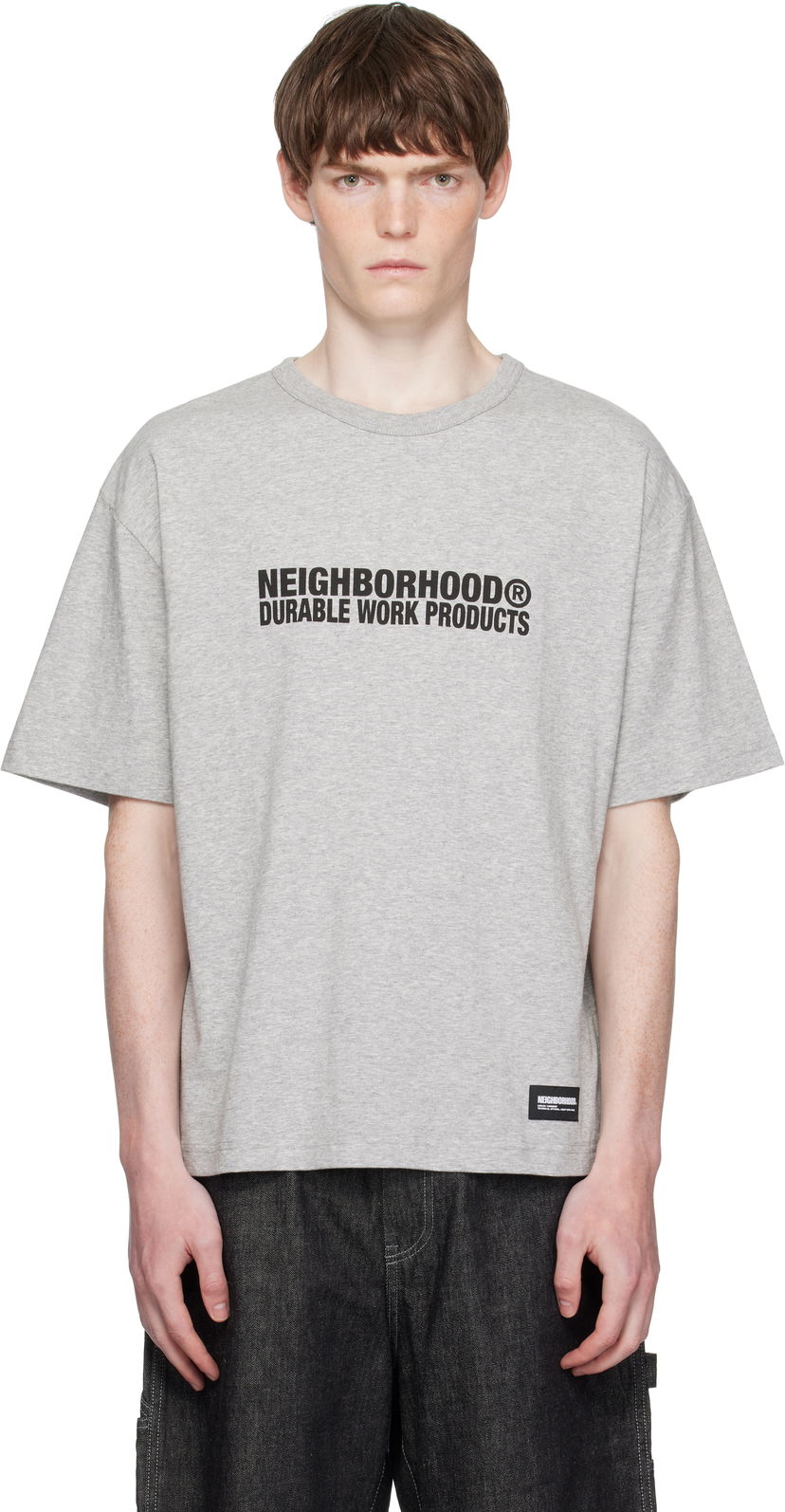 T-paita Neighborhood Neighborhood Sheltech Crewneck T-Shirt Harmaa | 251BWNH-CSM02