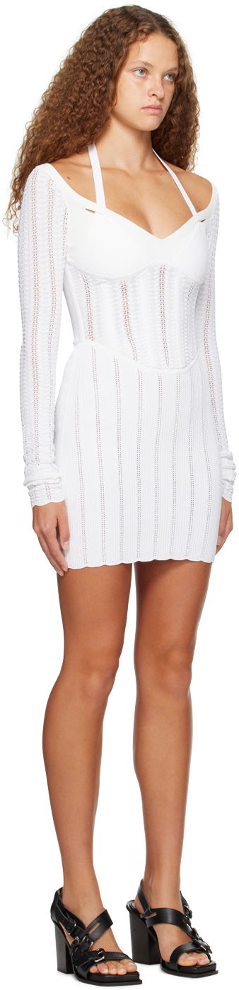 Mekko Dion Lee Snakeskin Column Minidress Musta | A7733P23, 4