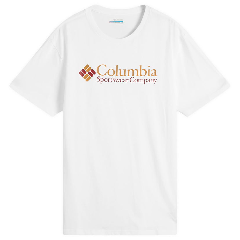 T-paita Columbia CSC Basic Logo T-Shirt, Size Small Valkoinen | 1680053-114
