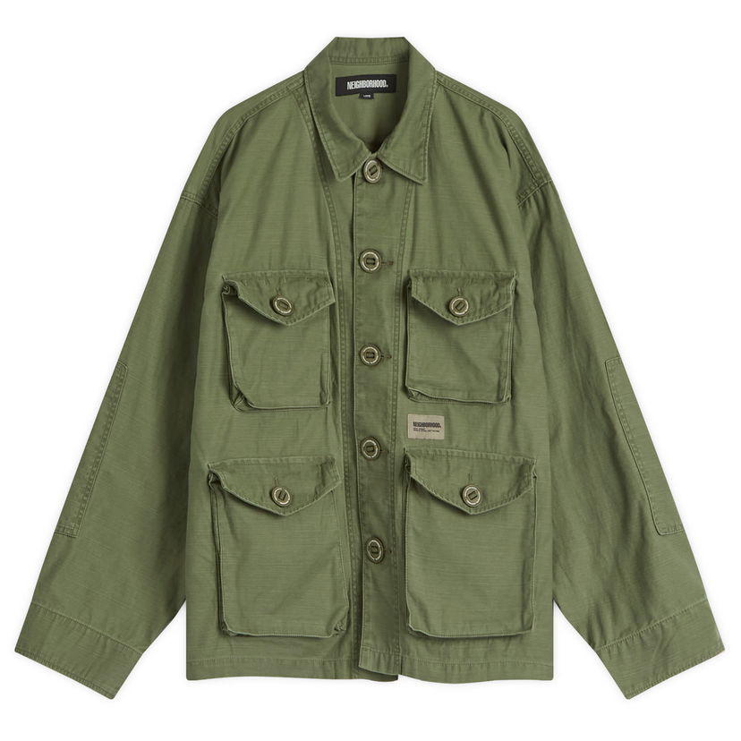 Takki Neighborhood BDU Shirt, Size Large Vihreä | 251SPNH-SHM04-OLV