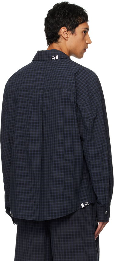 Paita Alexander Wang Alexander Wang Boxy Check Shirt Tummansininen | 6WC3251093, 2