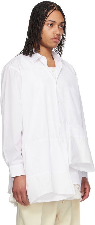 Paita Comme des Garçons Homme Plus Layered Cotton Cloth Shirt Valkoinen | PO-B024-051, 1