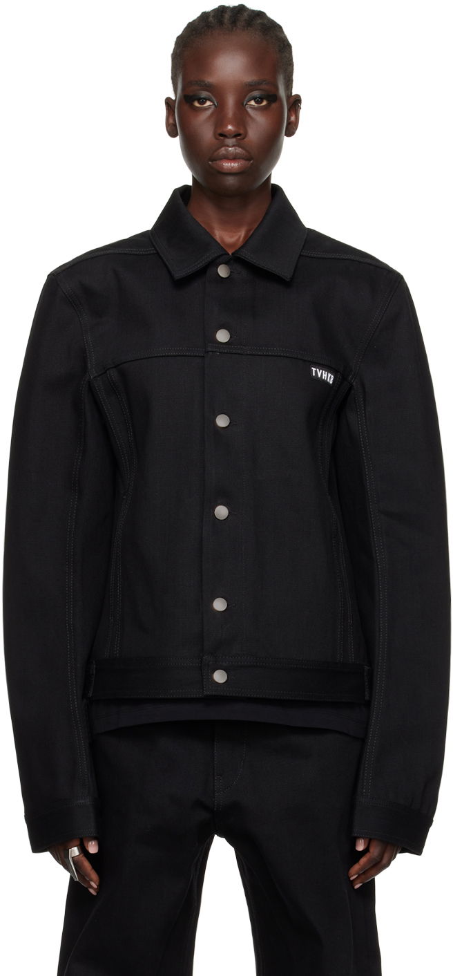 Takki Rick Owens SSENSE x TVHKB Edition Denim Jacket Musta | RN02C4758 HBLKP5, 0