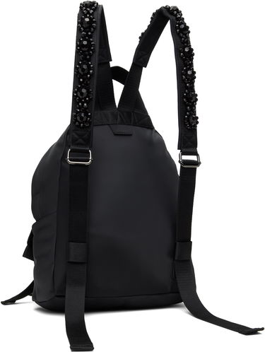 Reppu Simone Rocha Simone Rocha Beaded Utility Bow Backpack Musta | BAG179TB-M 0761, 2