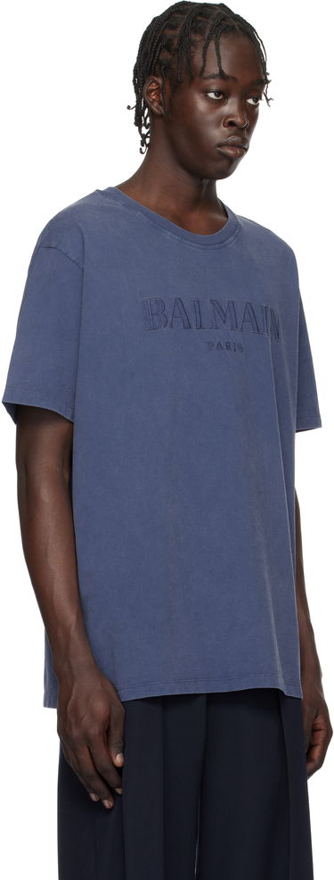 T-paita Balmain Loose Vintage Embroidery T-Shirt Musta | DH1EG010BC72, 4