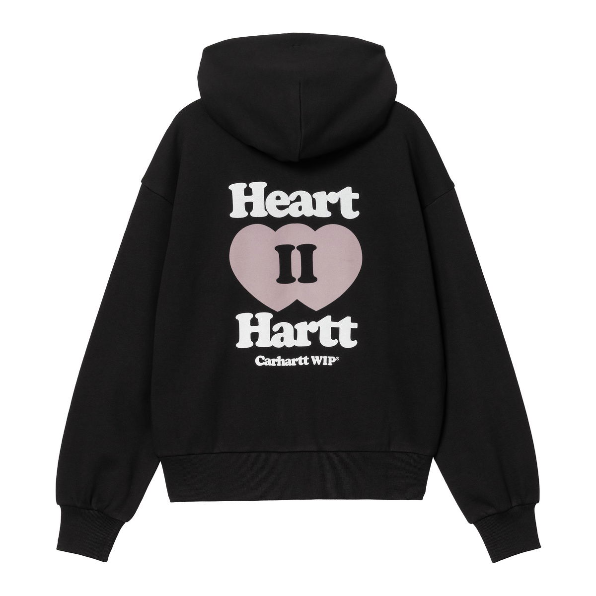 Huppari Carhartt WIP Women's Hooded Heart II Hartt Zip-Up Sweatshirt Musta | I035242_2, 1